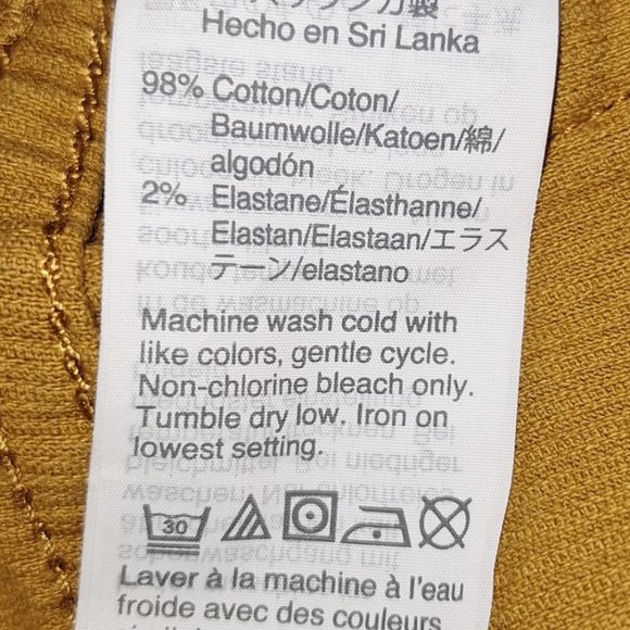 Re-Imagined by J. Crew Mustard Color 9" High-Rise Skinny Jeans Size 29 - Picture 8 of 9